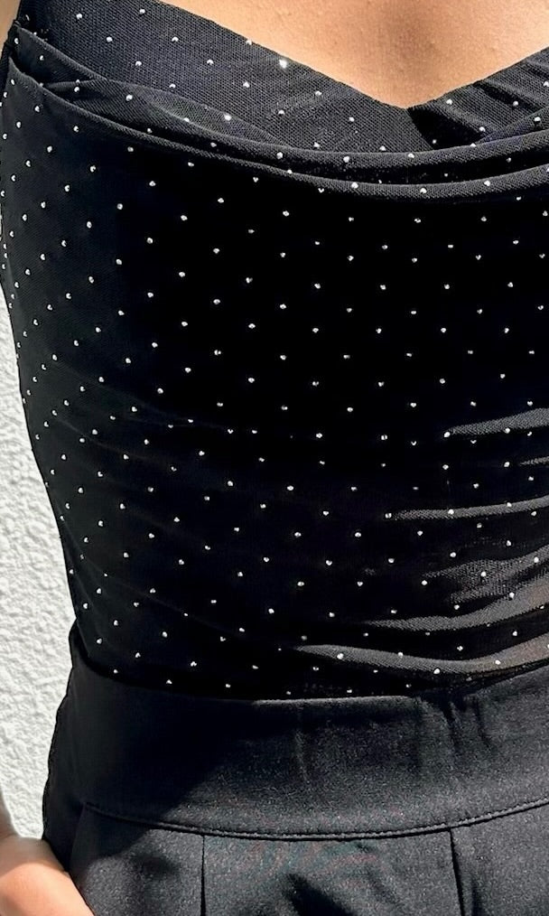 Naomi Sparkle Bodysuit - Black