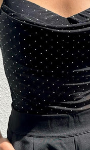 Naomi Sparkle Bodysuit - Black