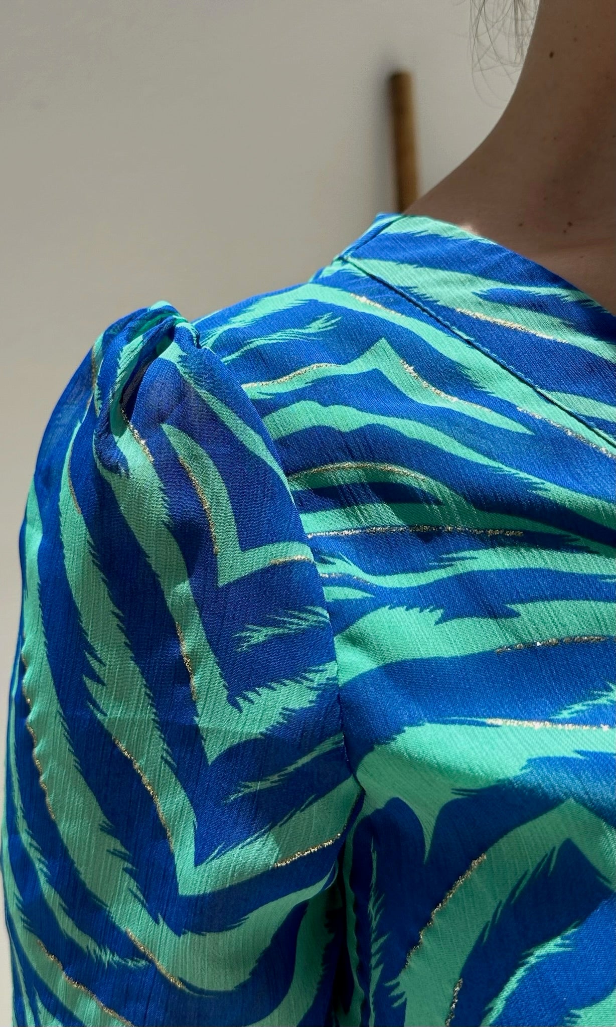 Jenna Cut-Out Dress - Blue / Green