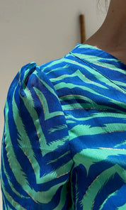 Jenna Cut-Out Dress - Blue / Green