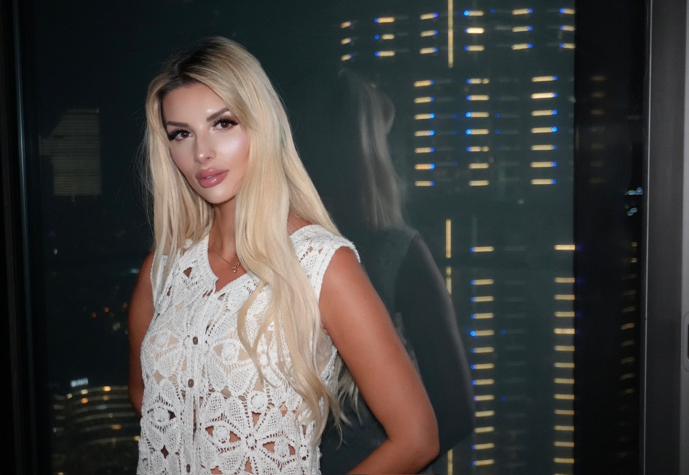 Hannah crochet top co-ord - White