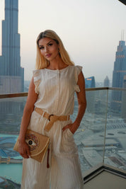 Penny Pinstipe Co-Ord - Beige