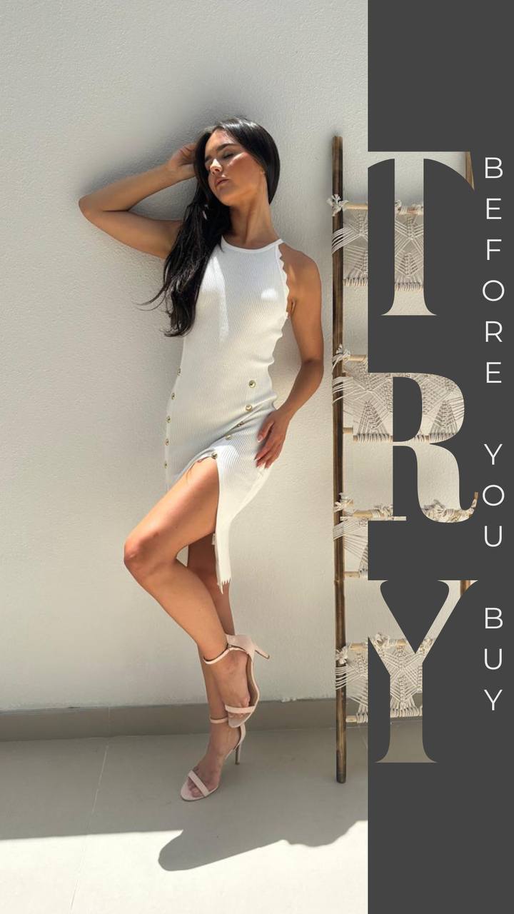 Female model wearing Personal Shopping Experience- showcasing the latest ladies fashion with free delivery