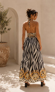 Saskia Halter Dress - White
