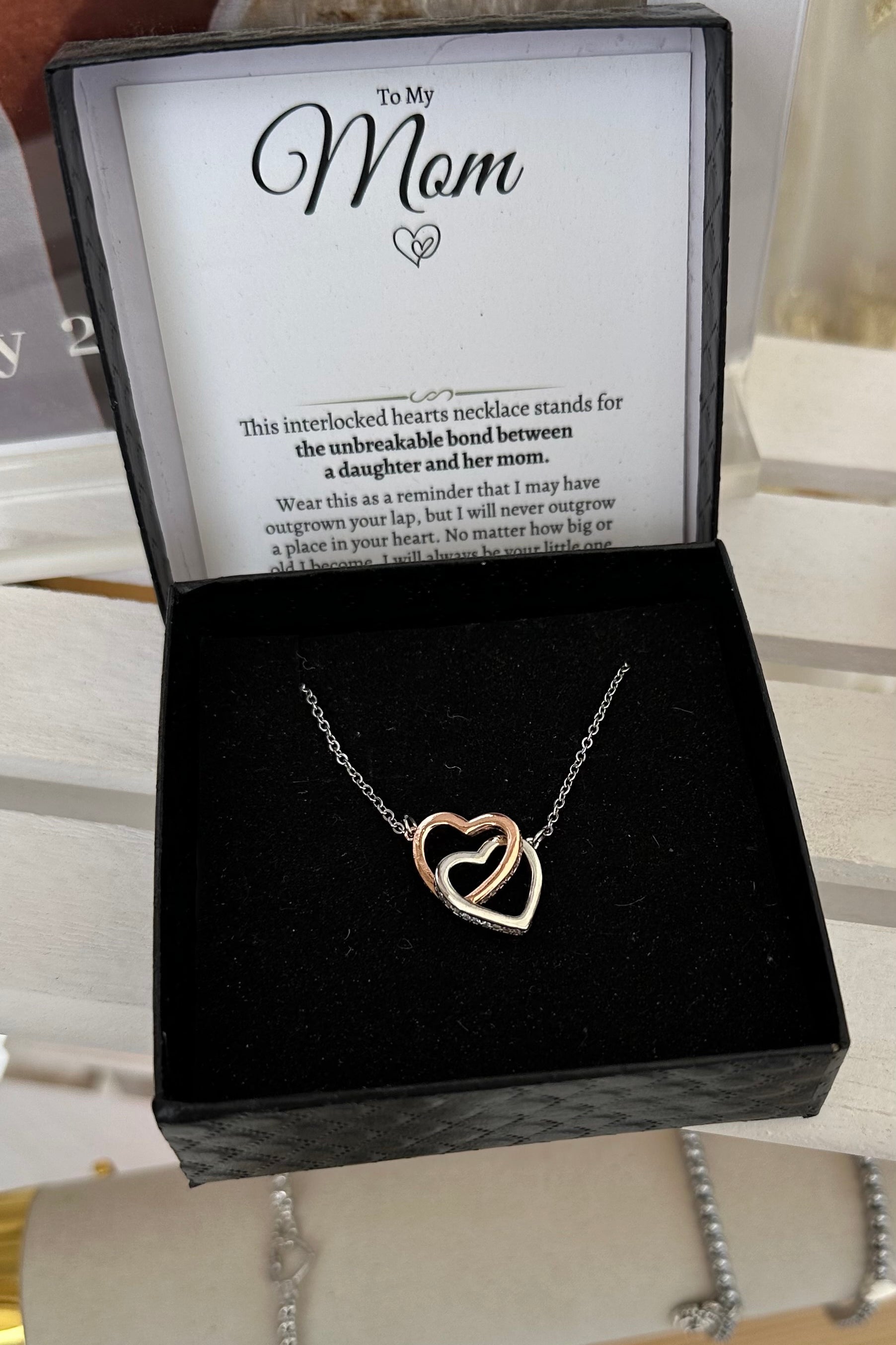Female model wearing Mother daughter bond gold necklace- showcasing the latest ladies fashion with free delivery 