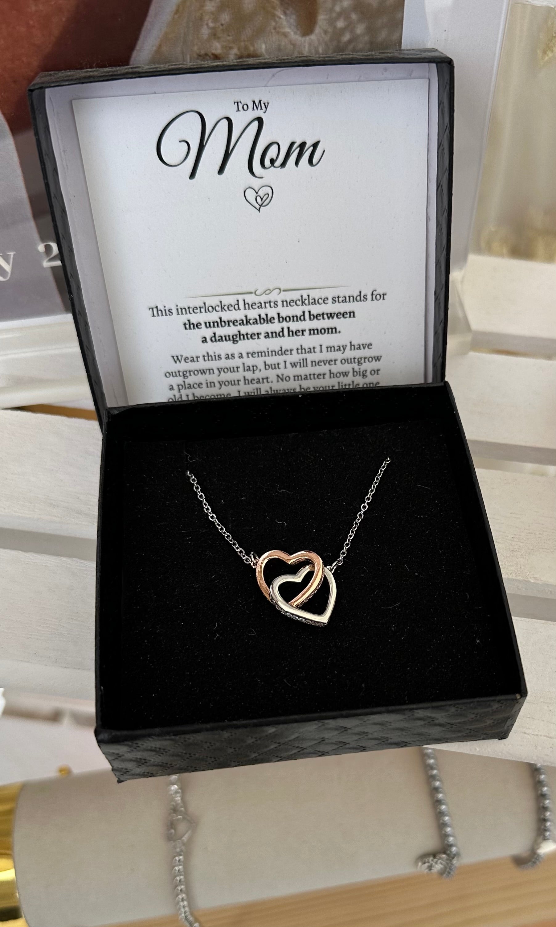 Female model wearing Mother daughter bond gold necklace- showcasing the latest ladies fashion with free delivery 