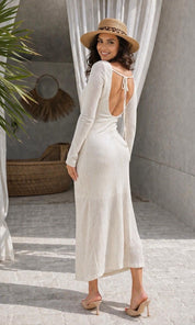 Alika backless Dress- Cream