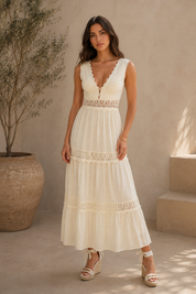 Neve Crochet Maxi - Cream