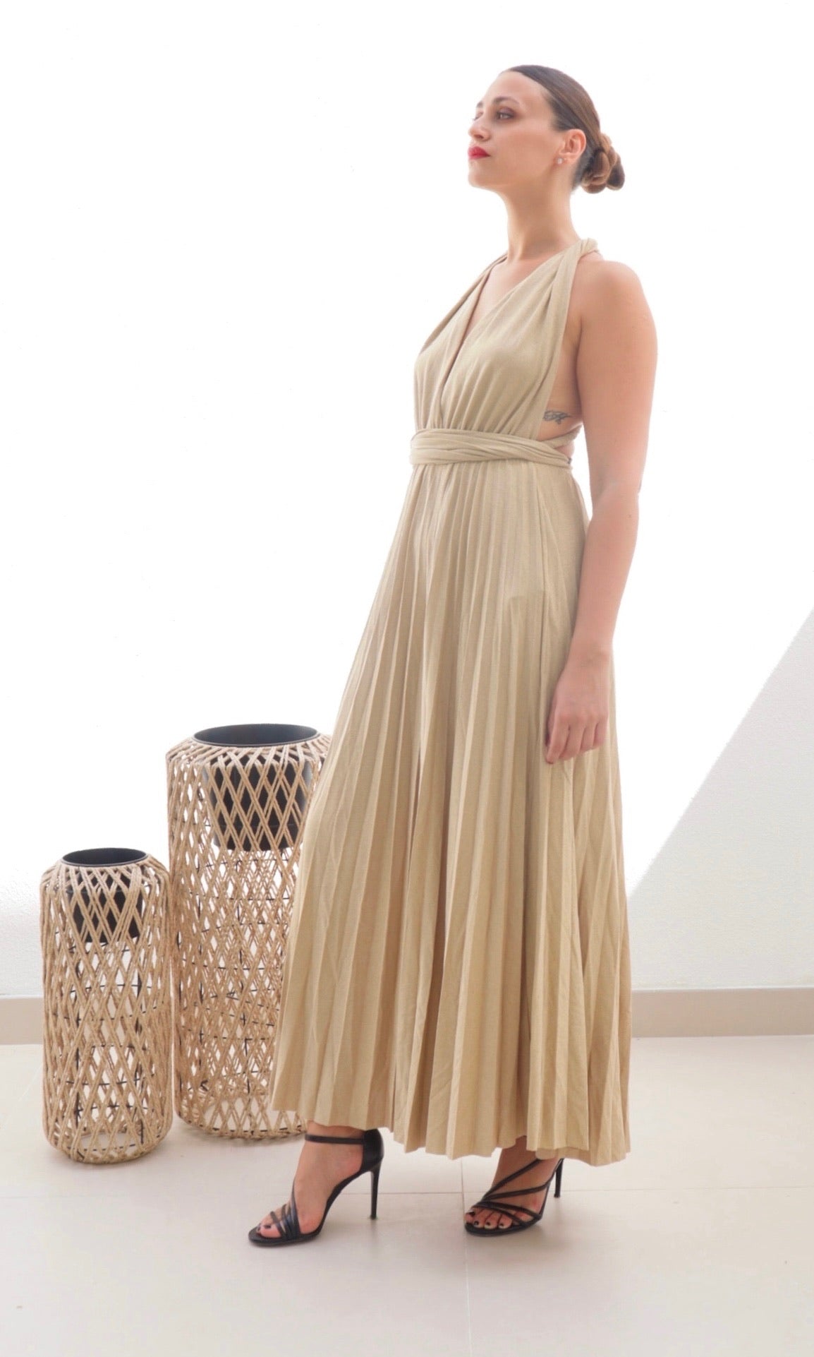 Whitney Infinity Maxi Dress - Gold at Alorabella-Dress Whitney Infinity Maxi Dress - Gold at Alorabella-Dress
