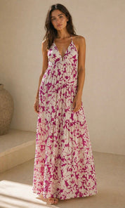 Sia Cross Back Dress - Mauve