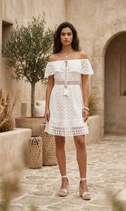 Everlyn Bardot Dress - White