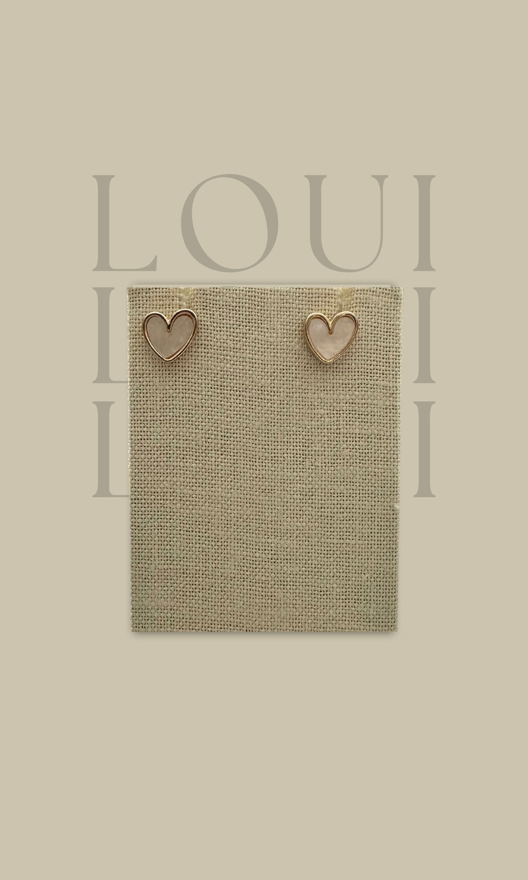 Female model wearing Loui Heart Sharped Studs - Nickle free- showcasing the latest ladies fashion with free delivery 