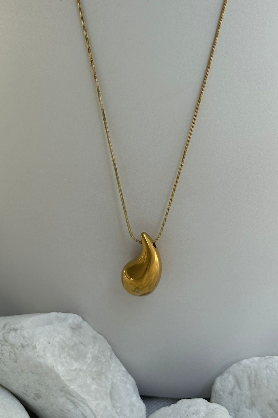 Female model wearing Lolita Gold Necklace- showcasing the latest ladies fashion with free delivery 