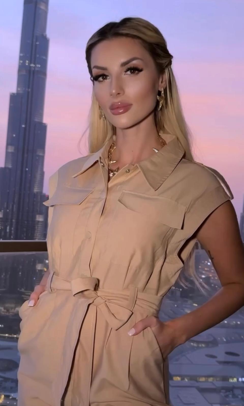 Paloma pocket playsuit - Beige