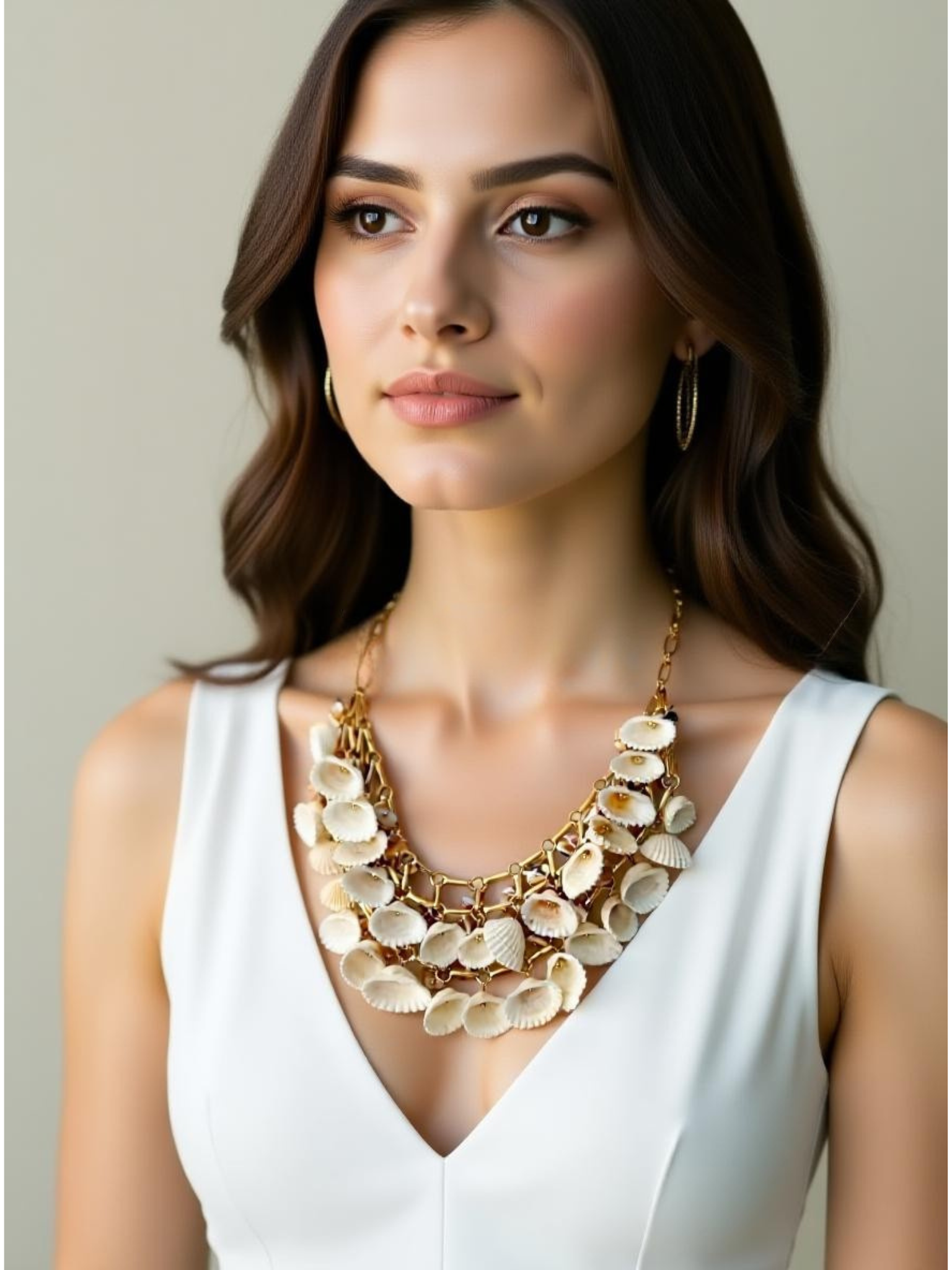 Rio cluster shell necklace